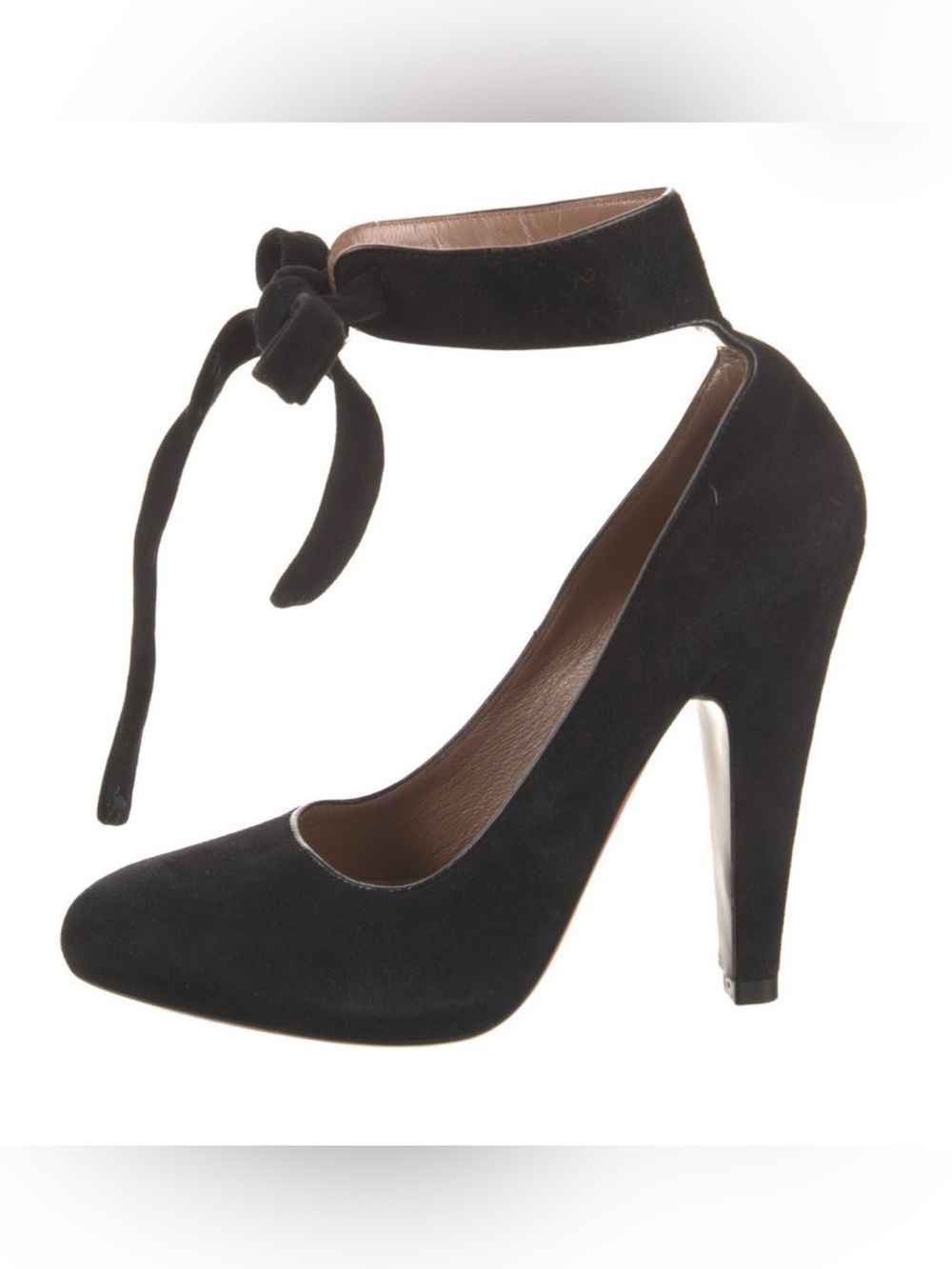 Alaia Black Suede ankle wrap heels 37.5